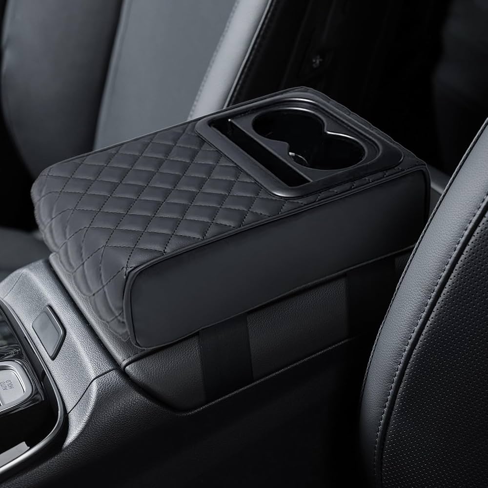 Adjustable Car Armrest Cushion with Storage Compartment | Fits All Car Types