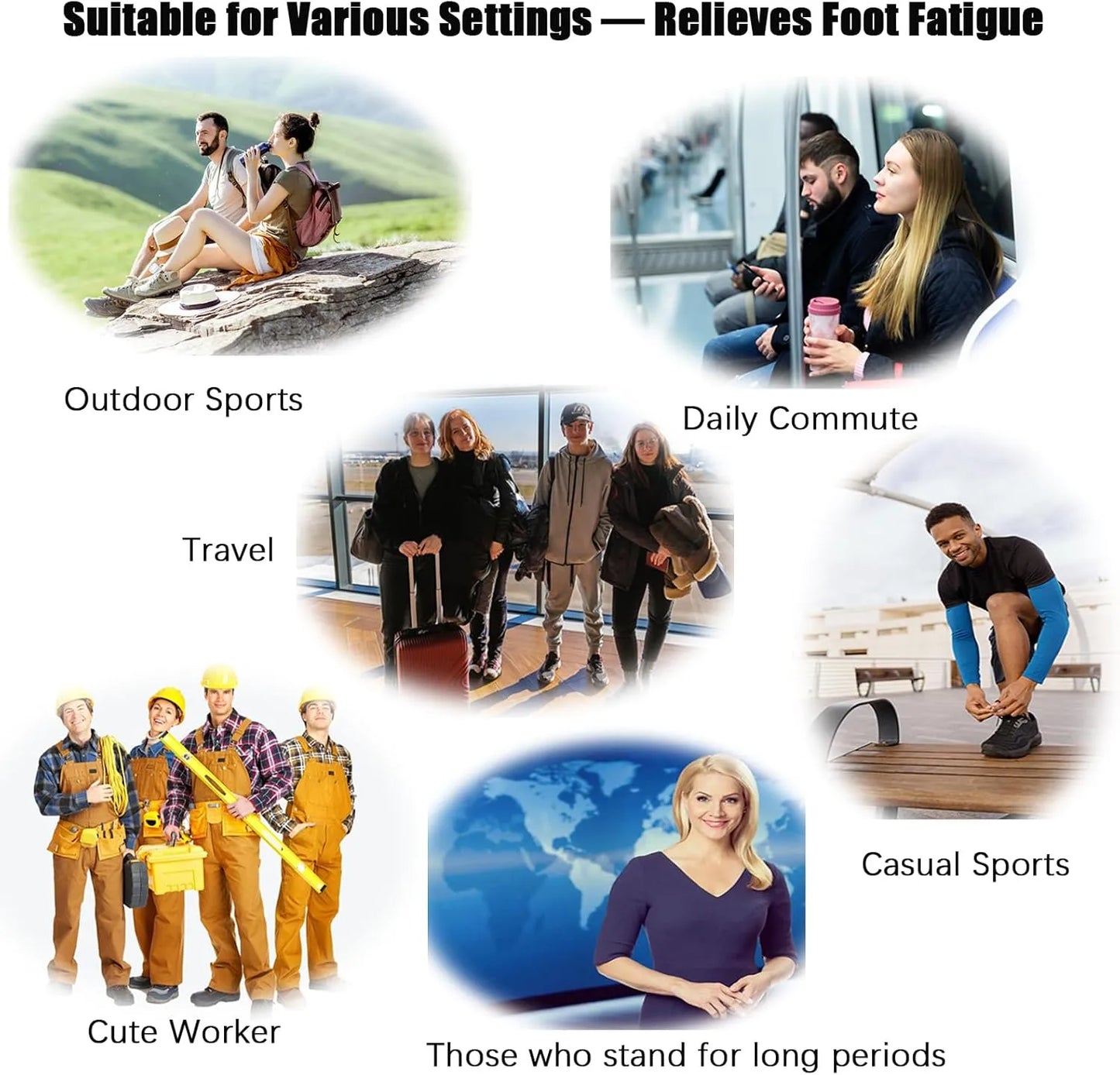 Height Increase Insoles - 1.4 Inch Lift (Men & Women), Comfort Support & Daily Wear