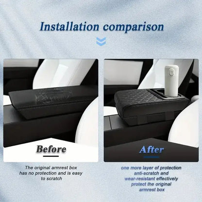 Multipurpose Car Console Cushion with Cup Holder & Tissue Compartment | Universal Design